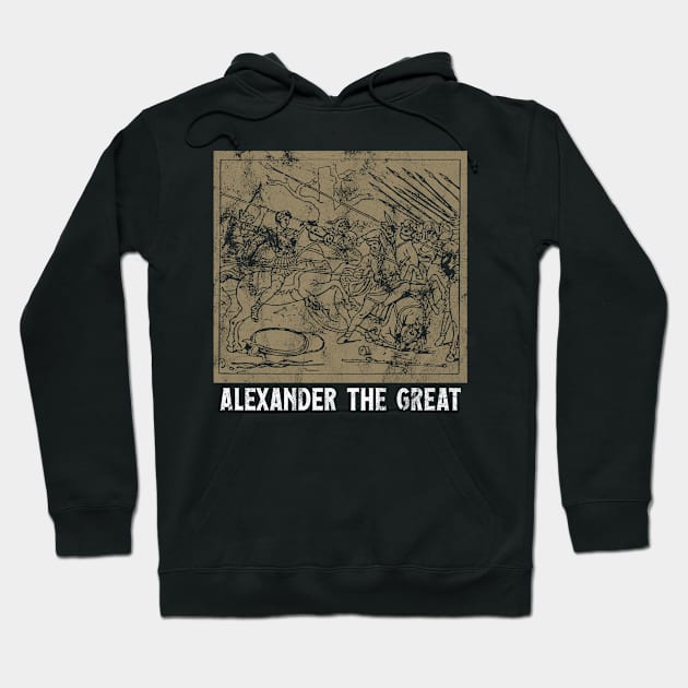 Alexander the Great Battle Head Ancient Greece Design Hoodie by strongsimple